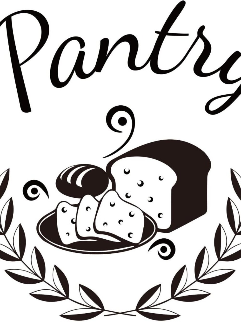 Pantry Wall Decor Bread Food Vinyl Wall Stickers Olive Branches Sticker Pantry A